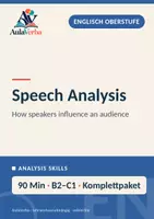 Vorschau - Stundenentwürfe - Speech Analysis | Englisch Oberstufe | Redeanalyse, Wirkung & Bewertung | 90 Min - Deckblatt