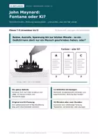 Vorschau - Arbeitsblätter - John Maynard: Fontane oder KI? Stilmittel im Vergleich - Deckblatt