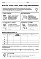 Vorschau - Arbeitsblätter - Materialgestütztes Schreiben KI in der Schule - Seite 1
