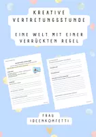 Vorschau - Arbeitsblätter - Kreative Vertretungsstunde - Verrückte Regel - Deckblatt