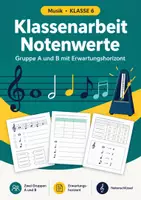 Vorschau - Test - Musik Klassenarbeit, Notenwerte, Klasse 6 - Deckblatt