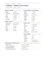 Vorschau - Arbeitsblätter - Hobbys – Wortschatz Englisch mit Übungen - Seite 1
