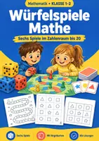 Vorschau - Arbeitsblätter - Würfelspiele Mathe, Klasse 1-2, 6 Spiele - Deckblatt