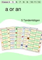 Vorschau - Spiele - Tandem Activity / Tandembögen a or an / indefinite article - Deckblatt