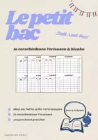 Vorschau - Spiele - Le petit bac | Stadt Land Fluss | Französisch - Deckblatt