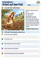 Vorschau - Arbeitsblätter - Jesus erzählt vom Schatz im Feld | Religion Klasse 3 Arbeitsblätter | Evangelische Religionslehre | 10 Arbeitsblätter als PDF - Seite 1