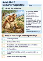 Vorschau - Arbeitsblätter - Jesus erzählt vom Schatz im Feld | Religion Klasse 3 Arbeitsblätter | Evangelische Religionslehre | 10 Arbeitsblätter als PDF - Seite 2