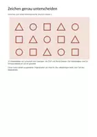 Vorschau - Arbeitsblätter - Zeichen genau unterscheiden | Visuelle Wahrnehmung & Buchstaben unterscheiden - Seite 1