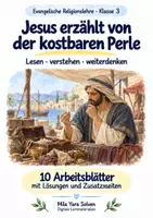 Vorschau - Arbeitsblätter - Jesus erzählt von der kostbaren Perle | Religion Klasse 3 Arbeitsblätter | Evangelische Religionslehre | 10 Arbeitsblätter als PDF - Deckblatt