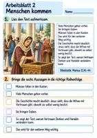 Vorschau - Arbeitsblätter - Die Witwe schenkt zwei Münzen | Religion Klasse 3 Arbeitsblätter | Evangelische Religionslehre | 10 Arbeitsblätter als PDF - Seite 2