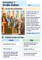 Vorschau - Arbeitsblätter - Die Witwe schenkt zwei Münzen | Religion Klasse 3 Arbeitsblätter | Evangelische Religionslehre | 10 Arbeitsblätter als PDF - Seite 3