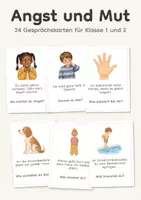 Vorschau - Aufgabenkarten - Angst und Mut: 24 Gesprächskarten für Klasse 1 und 2 - Deckblatt