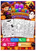 Aperçu - Apprentissages en autonomie - Halloween – 24 coloriages avec Loupi le détective - Page de couverture