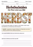 Vorschau - Arbeitsblätter - Herbstbuchstaben Arbeitsheft Klasse 5–6 - Deckblatt