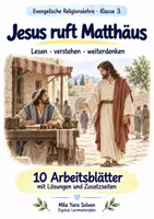 Vorschau - Arbeitsblätter - Jesus ruft Matthäus | Religion Klasse 3 Arbeitsblätter | Evangelische Religionslehre | 10 Arbeitsblätter als PDF - Deckblatt