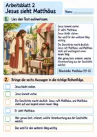 Vorschau - Arbeitsblätter - Jesus ruft Matthäus | Religion Klasse 3 Arbeitsblätter | Evangelische Religionslehre | 10 Arbeitsblätter als PDF - Seite 2