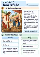 Vorschau - Arbeitsblätter - Jesus ruft Matthäus | Religion Klasse 3 Arbeitsblätter | Evangelische Religionslehre | 10 Arbeitsblätter als PDF - Seite 3