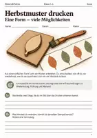 Vorschau - Arbeitsblätter - Herbstmuster drucken Arbeitsheft Klasse 5–6 - Deckblatt