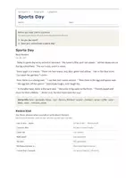 Vorschau - Arbeitsblätter - Sports Day – Lesetext Englisch Klasse 5 - Seite 1