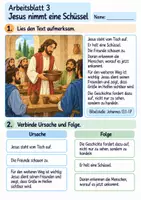 Vorschau - Arbeitsblätter - Jesus wäscht seinen Freunden die Füße | Religion Klasse 3 Arbeitsblätter | Evangelische Religionslehre | 10 Arbeitsblätter als PDF - Seite 3