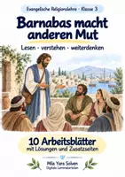 Vorschau - Arbeitsblätter - Barnabas macht anderen Mut | Religion Klasse 3 Arbeitsblätter | Evangelische Religionslehre | 10 Arbeitsblätter als PDF - Deckblatt