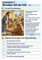 Vorschau - Arbeitsblätter - Barnabas macht anderen Mut | Religion Klasse 3 Arbeitsblätter | Evangelische Religionslehre | 10 Arbeitsblätter als PDF - Seite 2
