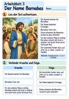 Vorschau - Arbeitsblätter - Barnabas macht anderen Mut | Religion Klasse 3 Arbeitsblätter | Evangelische Religionslehre | 10 Arbeitsblätter als PDF - Seite 3