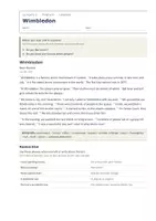 Vorschau - Arbeitsblätter - Wimbledon – Lesetext Englisch Klasse 6 - Seite 1
