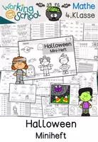 Vorschau - Arbeitsblätter - Halloween Miniheft | Mathe Zahlenraum 100.000 | Klasse 4 #halloweenfreebie - Deckblatt