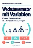 Vorschau - Arbeitsblätter - Wachstumsmuster mit Variablen - Deckblatt