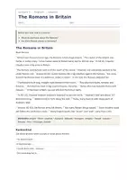 Vorschau - Arbeitsblätter - The Romans in Britain – Lesetext Englisch - Seite 1