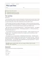 Vorschau - Arbeitsblätter - The Last Bus – Lesetext Englisch - Seite 1