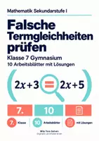 Vorschau - Arbeitsblätter - Falsche Termgleichheiten prüfen - Deckblatt