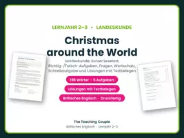 Vorschau - Arbeitsblätter - Christmas around the World – Landeskunde - Deckblatt