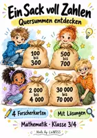 Vorschau - Arbeitsblätter - Ein Sack voll Zahlen – Quersummen entdecken - Deckblatt