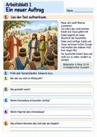 Vorschau - Arbeitsblätter - Kaleb und Josua vertrauen Gott | Religion Klasse 3 Arbeitsblätter | Evangelische Religionslehre | 10 Arbeitsblätter als PDF - Seite 1