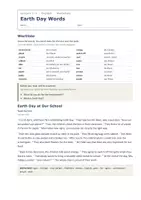 Vorschau - Arbeitsblätter - Earth Day Words – Wortschatz Englisch - Seite 1