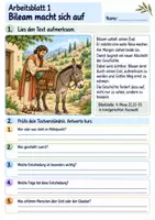 Vorschau - Arbeitsblätter - Bileams Esel sieht den Weg | Religion Klasse 3 Arbeitsblätter | Evangelische Religionslehre | 10 Arbeitsblätter als PDF - Seite 1