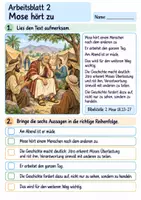 Vorschau - Arbeitsblätter - Jitro gibt Mose guten Rat | Religion Klasse 3 Arbeitsblätter | Evangelische Religionslehre | 10 Arbeitsblätter als PDF - Seite 2