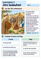 Vorschau - Arbeitsblätter - Jitro gibt Mose guten Rat | Religion Klasse 3 Arbeitsblätter | Evangelische Religionslehre | 10 Arbeitsblätter als PDF - Seite 3