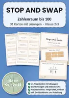 Vorschau - Spiele - Stop and Swap Zahldarstellungen - Zahlenraum 100 - Deckblatt