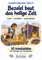 Vorschau - Arbeitsblätter - Bezalel baut das heilige Zelt | Religion Klasse 3 Arbeitsblätter | Evangelische Religionslehre | 10 Arbeitsblätter als PDF - Deckblatt