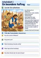 Vorschau - Arbeitsblätter - Bezalel baut das heilige Zelt | Religion Klasse 3 Arbeitsblätter | Evangelische Religionslehre | 10 Arbeitsblätter als PDF - Seite 1