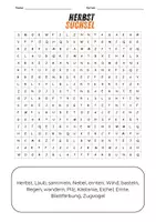 Vorschau - Arbeitsblätter - Herbst Suchsel - Deckblatt