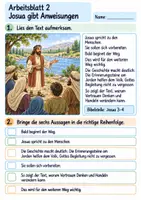 Vorschau - Arbeitsblätter - Josua erinnert am Jordan | Religion Klasse 3 Arbeitsblätter | Evangelische Religionslehre | 10 Arbeitsblätter als PDF - Seite 2