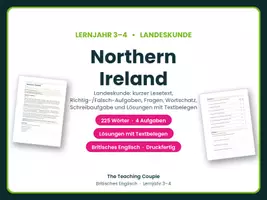 Vorschau - Arbeitsblätter - Northern Ireland – Landeskunde Englisch - Deckblatt
