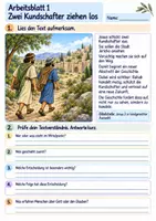 Vorschau - Arbeitsblätter - Rahab hilft den Kundschaftern | Religion Klasse 3 Arbeitsblätter | Evangelische Religionslehre | 10 Arbeitsblätter als PDF - Seite 1