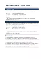 Vorschau - Arbeitsblätter - Merkblatt if-Sätze Englisch Typ 1, 2, 3 - Seite 1