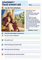 Vorschau - Arbeitsblätter - David lädt Mefi-Boschet ein | Religion Klasse 3 Arbeitsblätter | Evangelische Religionslehre | 10 Arbeitsblätter als PDF - Seite 1