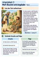 Vorschau - Arbeitsblätter - David lädt Mefi-Boschet ein | Religion Klasse 3 Arbeitsblätter | Evangelische Religionslehre | 10 Arbeitsblätter als PDF - Seite 3